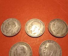 silver coins 5 x halfcrowns