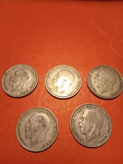 silver coins 5 x halfcrowns