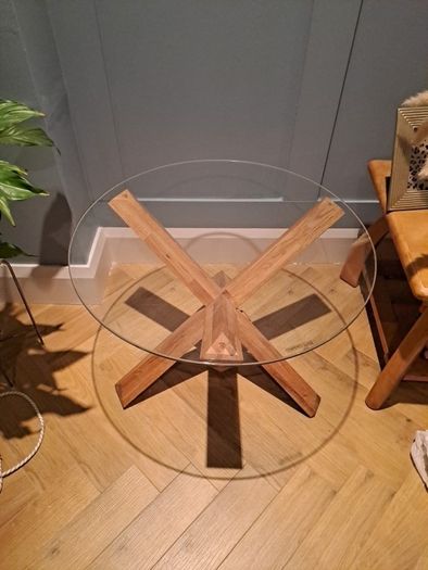Glass coffee table small