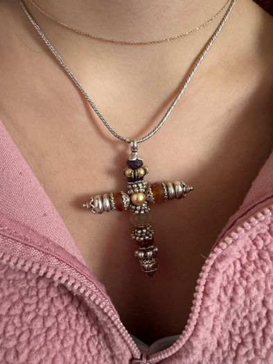 Silver 925 chain and cross
