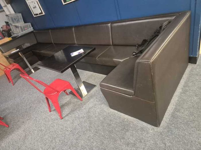 Commercial U-Shaped Booth / Banquette Seating With Storage - 5m