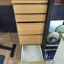 Chest of 6 drawers Malm oak veneer with mirror Image 6