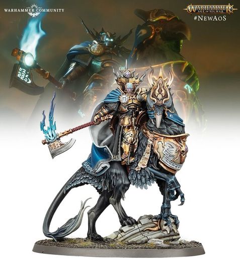 Warhammer stormcast eternal lord vigilant on gryph stalker. age of sigmar