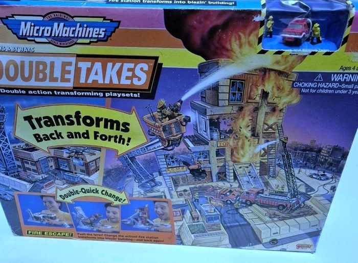 Rare Vintage 1995 Micro Machines Double Takes 2 In 1 Fire Escape  New Unopened