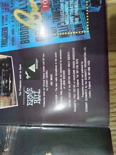 The Buddy Holly story theatre programme
