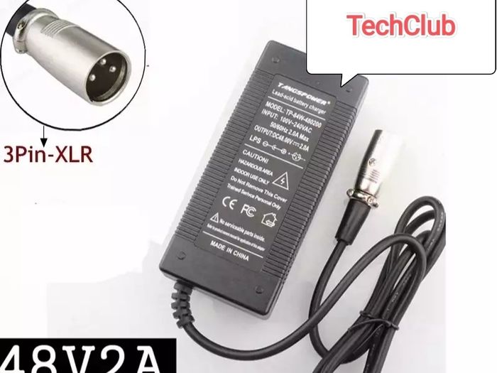 48V 2A Battery Charger 54.6V Electric Bicycle Scooters Motorcycle
