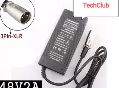 48V 2A Battery Charger 54.6V Electric Bicycle Scooters Motorcycle
