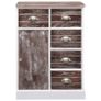 Sideboard with 10 Drawers Brown 113x30x79 cm Wood Image 6