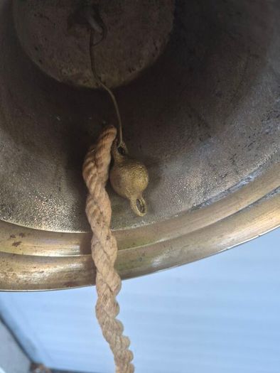 Antique Brass Hanging Wall Titanic Bell 1912  Hanging Nautical Wall Decor