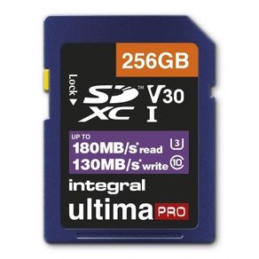 SD XC 256MB Integral Ultima V30 (3) 180mb/s read 130mb/s write