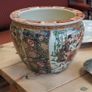 Large Decorative Ceramic Fish Bowl / Planter Image 2