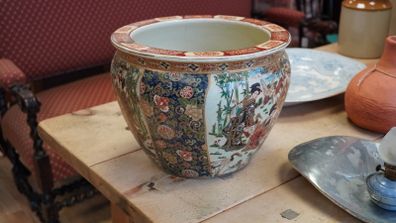 Large Decorative Ceramic Fish Bowl / Planter