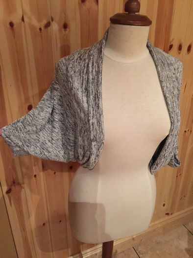 Grey/Black Bat-wing Cardigan