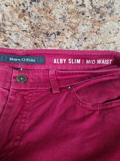 Womens MARC O POLO ALBY SLIM Mid waist jeans trousers pants red stretchy Size W 29 L 32