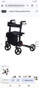 Goplus Folding Rollator Lightweight Aluminum Walker