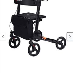 Goplus Folding Rollator Lightweight Aluminum Walker