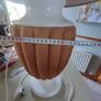 Vintage Large Terracotta And Porcelain Table Lamp. Image 9