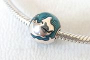 Pandora S925 Silver Blue Globe Clip charm gift