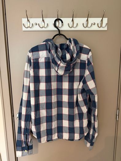 Hollister L Hooded Checked Shirt Excellent Condition