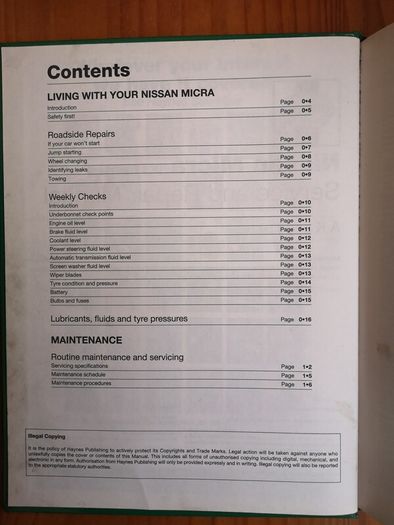 Nissan Micra 1993-2002 Haynes Service and Repair Manual