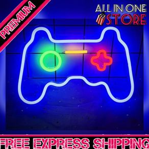 Game Neon Sign(16"x10.8"),Cisteen Gamepad Neon Light Sign with Acrylic Board, USB Powered Led Wall Light Decorations,Gaming Neon Lights for Bedroom,Game Room,Man Cave,Bar,Party (FREE POSTAGE)