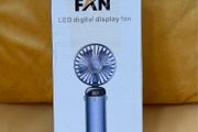 Portable LED Digital Display Handheld Fan (Blue) 5 Speed
