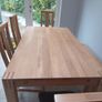 solid oak dining table and 4 chairs Image 2