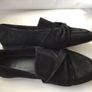 M&S Size 8 Wide Fit Black Suede Leather Ladies Shoes Image 5