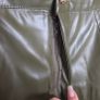 Green PU leather long skirt, size 10 Image 6
