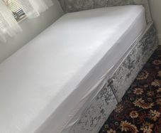 Grey velvet Double bed frame