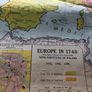 2 large vintage maps Europe and world exploration wall art Image 3