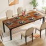 Industrial Dining Table 6-8 People with Sturdy Metal Legs Image 3