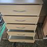 5-drawer chest of drawers in a light wood. Image 2