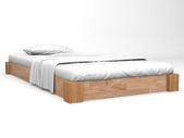 Bed Frame Solid Oak Wood 160x200 cm