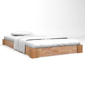 Bed Frame Solid Oak Wood 160x200 cm