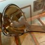 Vereco France Punch Set Amber Smoked Glass Matching Ladle 8 Cups with Handles & Hooks 1970s Image 8