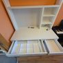 IKEA MICKE White Desk with Shelving Unit, Whiteboard & Storage - Excellent Condition Image 2