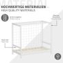 Childrens Football Goal Bed 80 by160 cm White Pine, Wooden Frame with Net and Slatted Base, Solid Toddler Soccer Furniture, Sports Theme Single Structure for Boys Girls Bedroom Decoration Image 5
