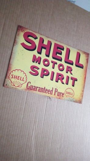 Shell oil Classic car garage tin metal sign