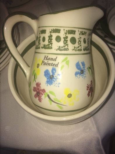 Fiona Bradley hand painted pottery tea set