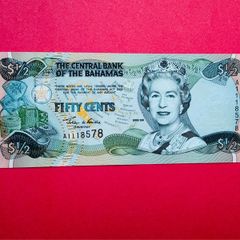 Bahamas  50. CENTS   2001. Pick  68. Uncirculated