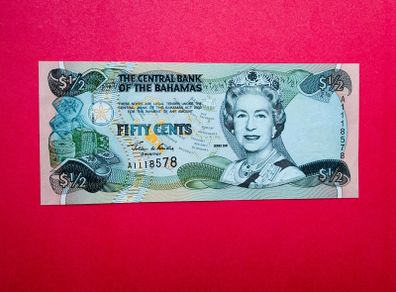 Bahamas  50. CENTS   2001. Pick  68. Uncirculated