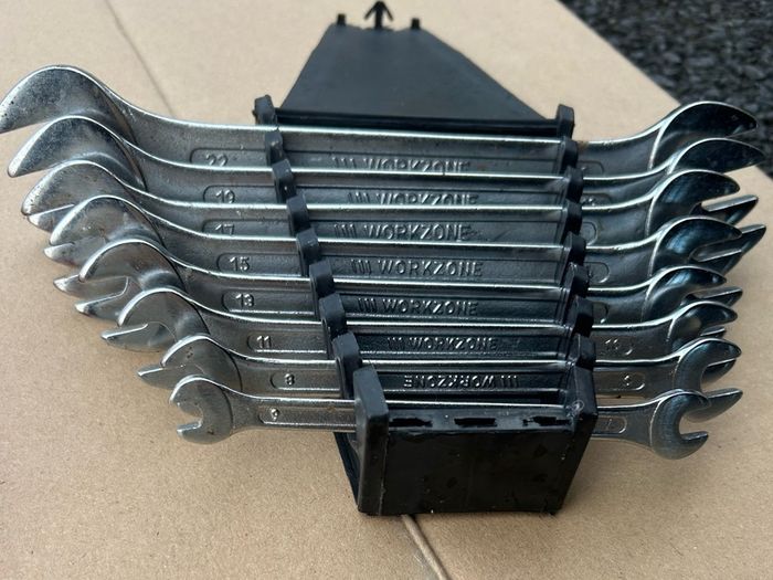 NEW 8 piece open ended spanner set & precision tools, Allen keys, pliers