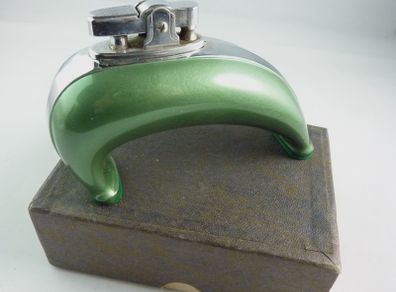 3 Vintage Table Lighters. Ronson Bakelite. Azizoff Onyx. Green Art Deco Mid Century.