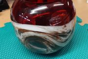 Ruby red candle holder