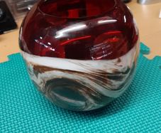 Ruby red candle holder