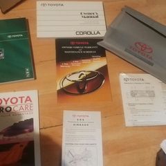 Toyota Corolla E11 Owner's Manual Handbooks & Wallet