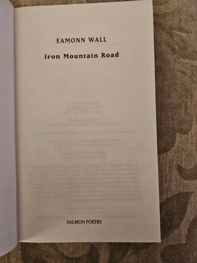 Iron Mountain Road. By Eamonn Wall. First Edition Paperback In Good Condition. See Photos For Same.