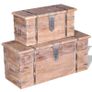 Two Piece Storage Chest Set Acacia Wood Image 9