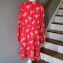 Very red floral dress, Size 20 Image 5
